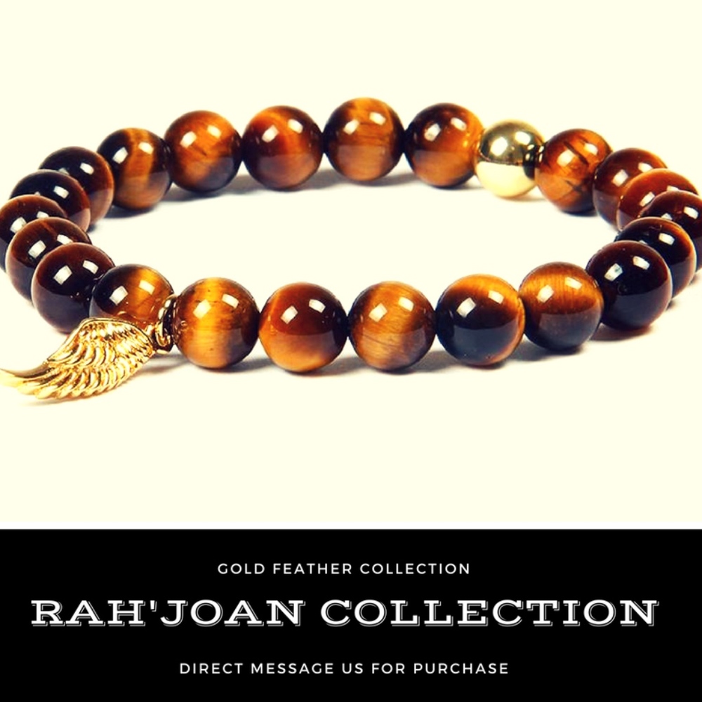 Rah'Joan Collection Natural Tiger Eye Feather